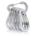 6Pcs Outdoor Carabiner Keychain D Shape Carabiner Spring Snap Clip Multifunctional Fishing Climbing Acessories
