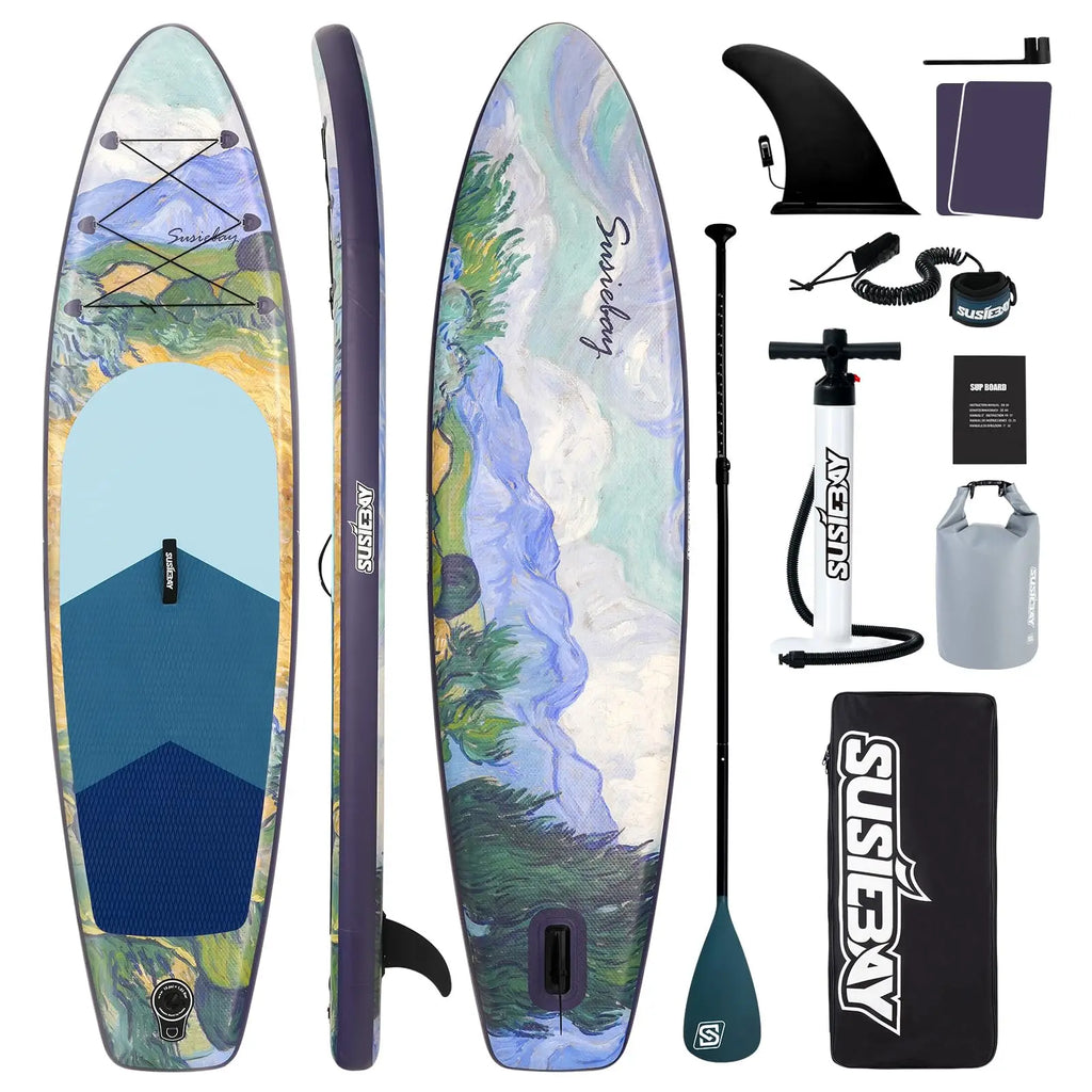 Mseasfree Inflatable Stand up Paddle Board, 10ft Paddle Boards with Premium SUP Accessories