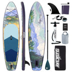 Mseasfree Inflatable Stand up Paddle Board, 10ft Paddle Boards with Premium SUP Accessories