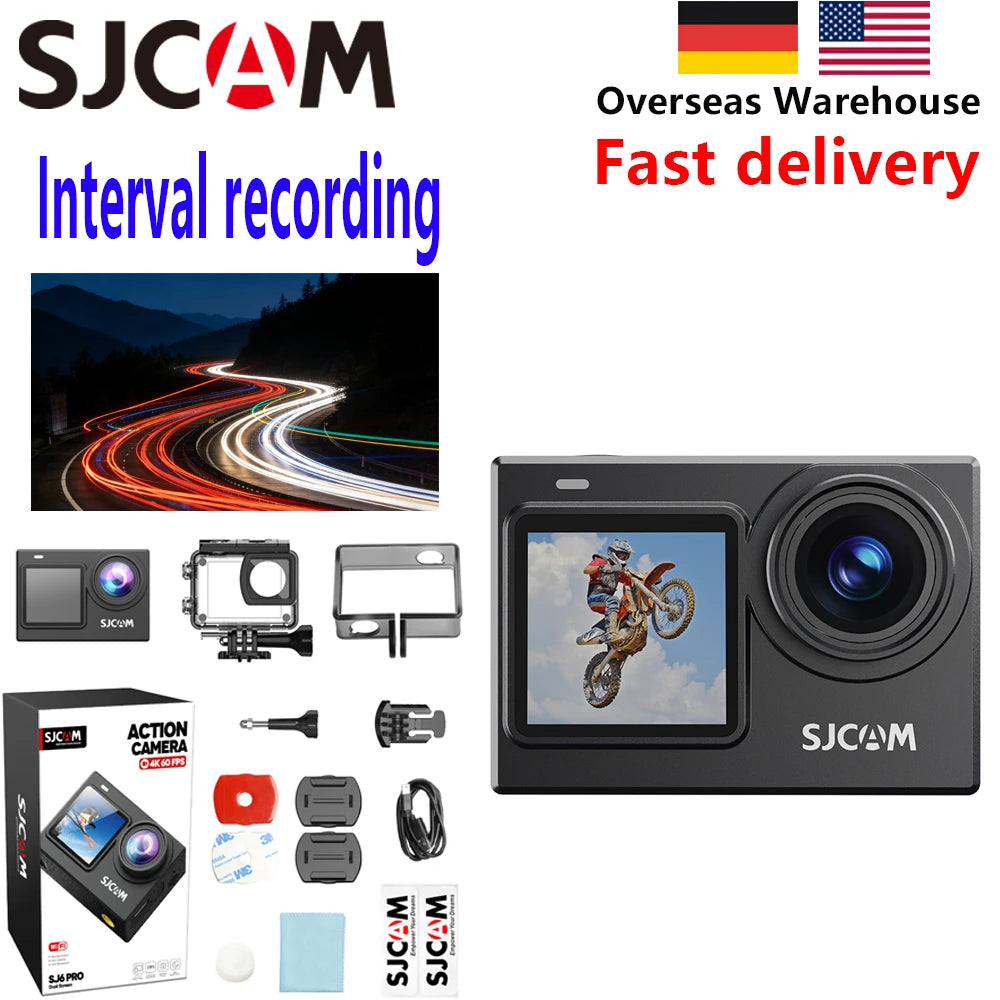 SJCAM Miniature Camera Touch Screen 8X Zoom 2.4G WiFi 165-degree Ultra Wide-angle Motorcycles Sports Cameras Snorkelling Diving