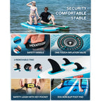 106 Inflatable Stand  Paddle Board 450lbs Max Capacity UltraStable SUP for Adults amp Youth NonSlip EVA Deck, AllAround ISUP