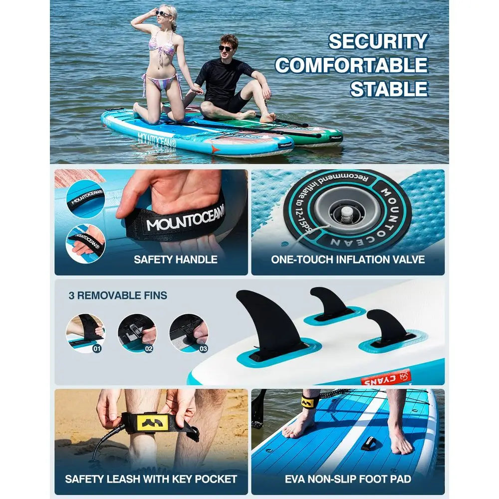 106 Inflatable Stand  Paddle Board 450lbs Max Capacity UltraStable SUP for Adults amp Youth NonSlip EVA Deck, AllAround ISUP