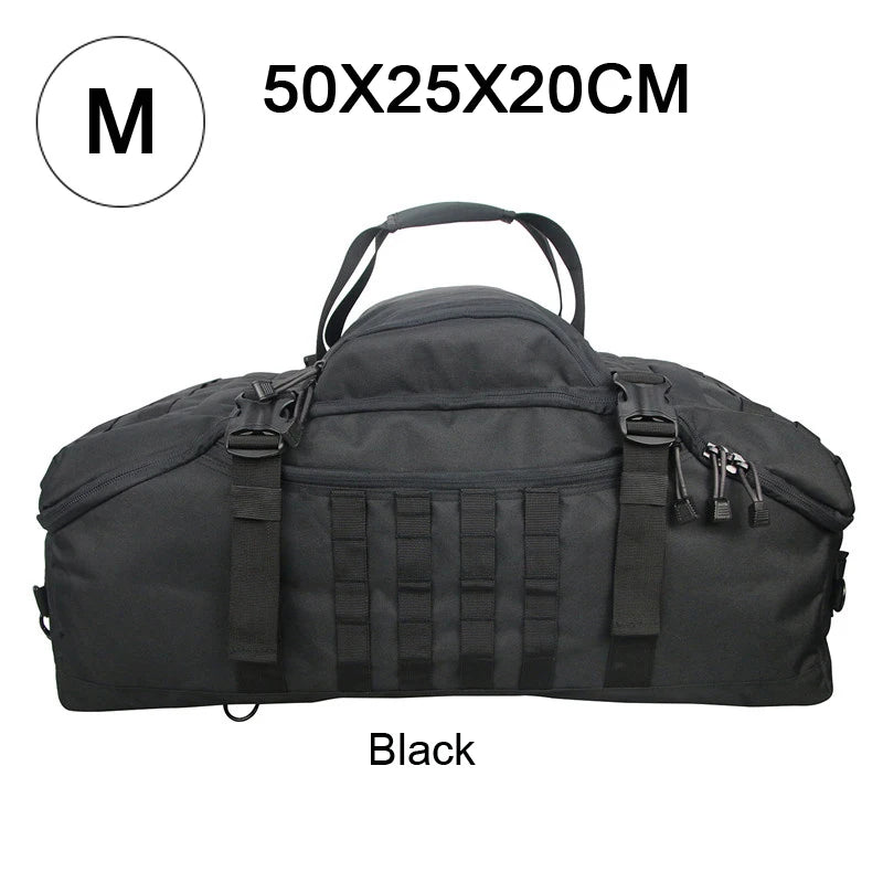 LQARMY 30L 45L 80L Sport Travel Bag Molle Tactical Backpack Gym Fitness Bag Large Duffle Bags for Camping Hunting Fishing