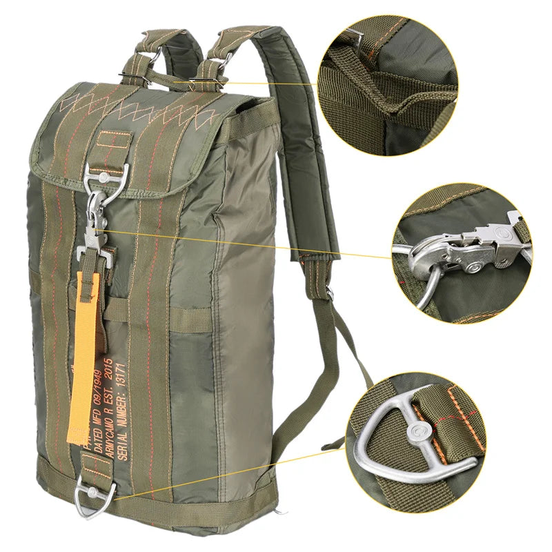 LQARMY Durable All-purpose Backpack Lightweight Carryall Parachute Bag For Outdoor Hunting Trips Hiking School Carry Adventures