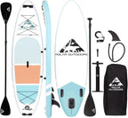 Polar Outdoors by Roc Inflatable Stand Up Paddle Board Premium SUP Paddle Board Wide Stable Design Non-Slip Comfort Deck Youth
