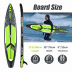 WKERSIY Surfboards Surfboard Paddle Board 12ft6in Green stand up paddleboard Padel inflatable Paddle Wholesale Tabla Surf Water