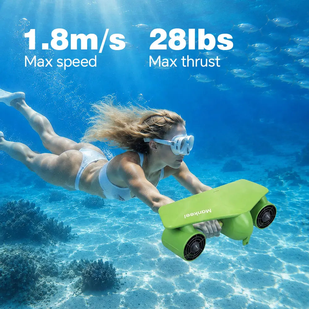 Mankeel W7 Electric Underwater Sea Scooter 50m Waterproof Swimming Thrust Diving Booster for Snorkeling Pool Adult Water Sport