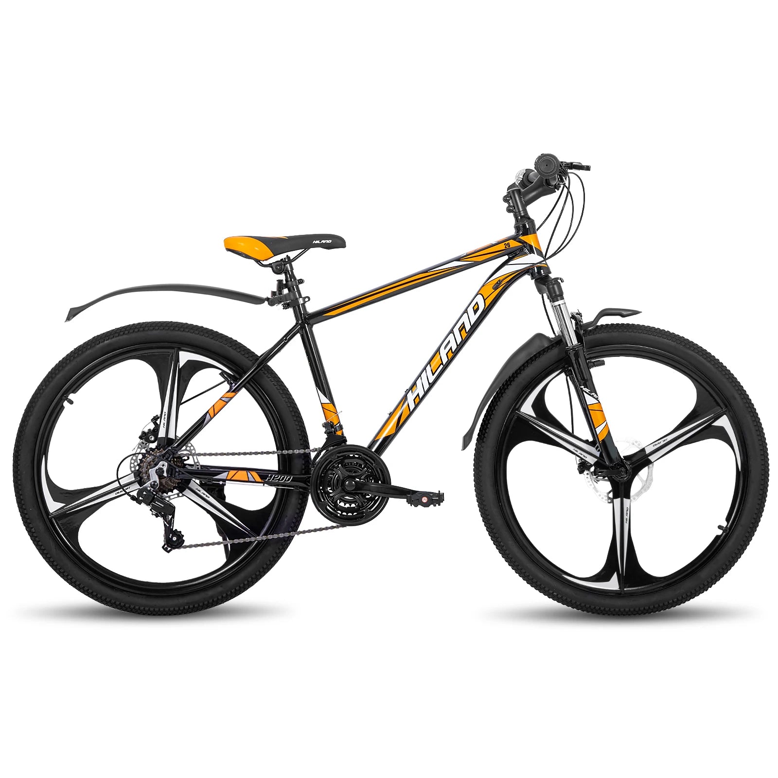 Hiland Mountain Bike,Shimano 21 Speeds Drivetrain,Aluminum Frame 26 Inch Wheels, with Disc-Brake for Men Women