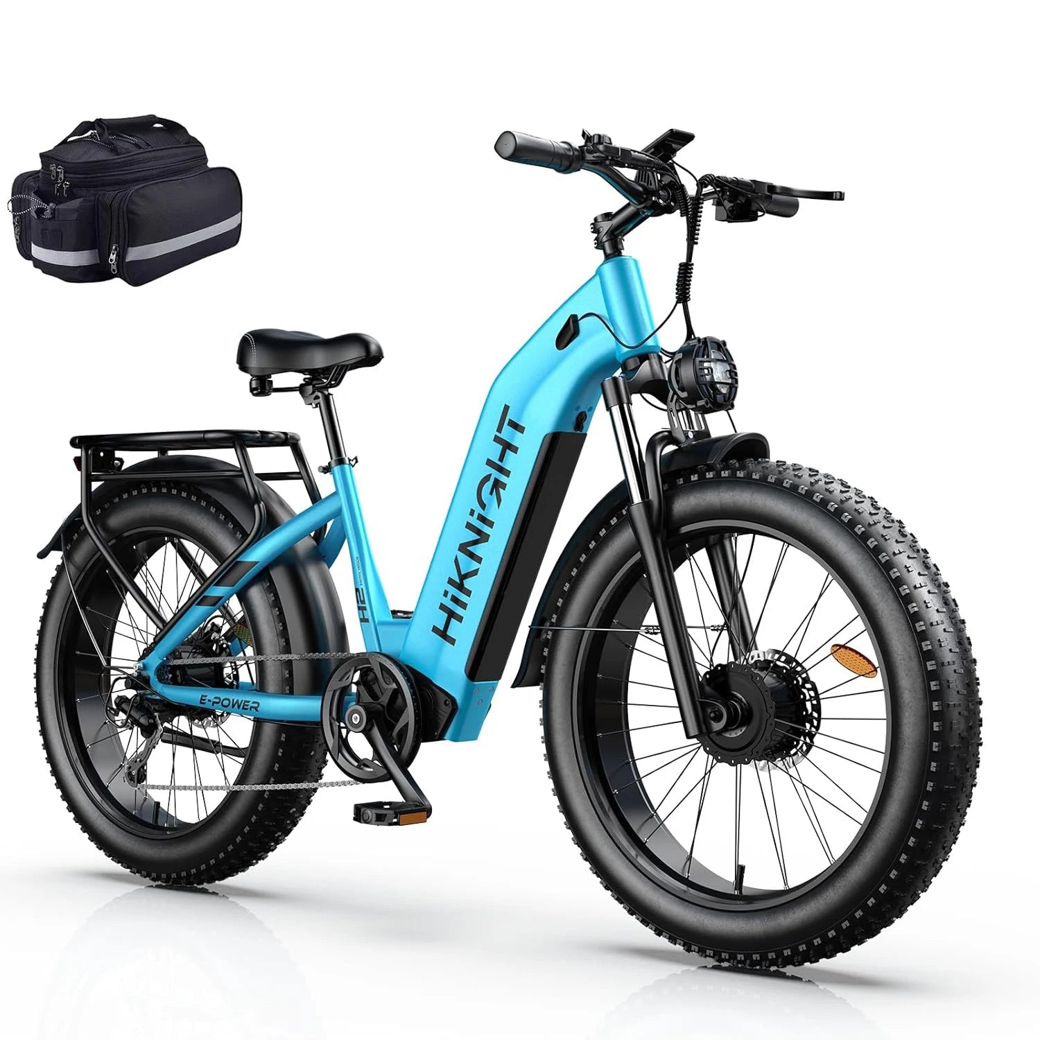 HIKNIGHT H2PRO Dual motor electric bicycle, 26 inch wide tire fast charging version, unisex off-road mountain electric bicycle