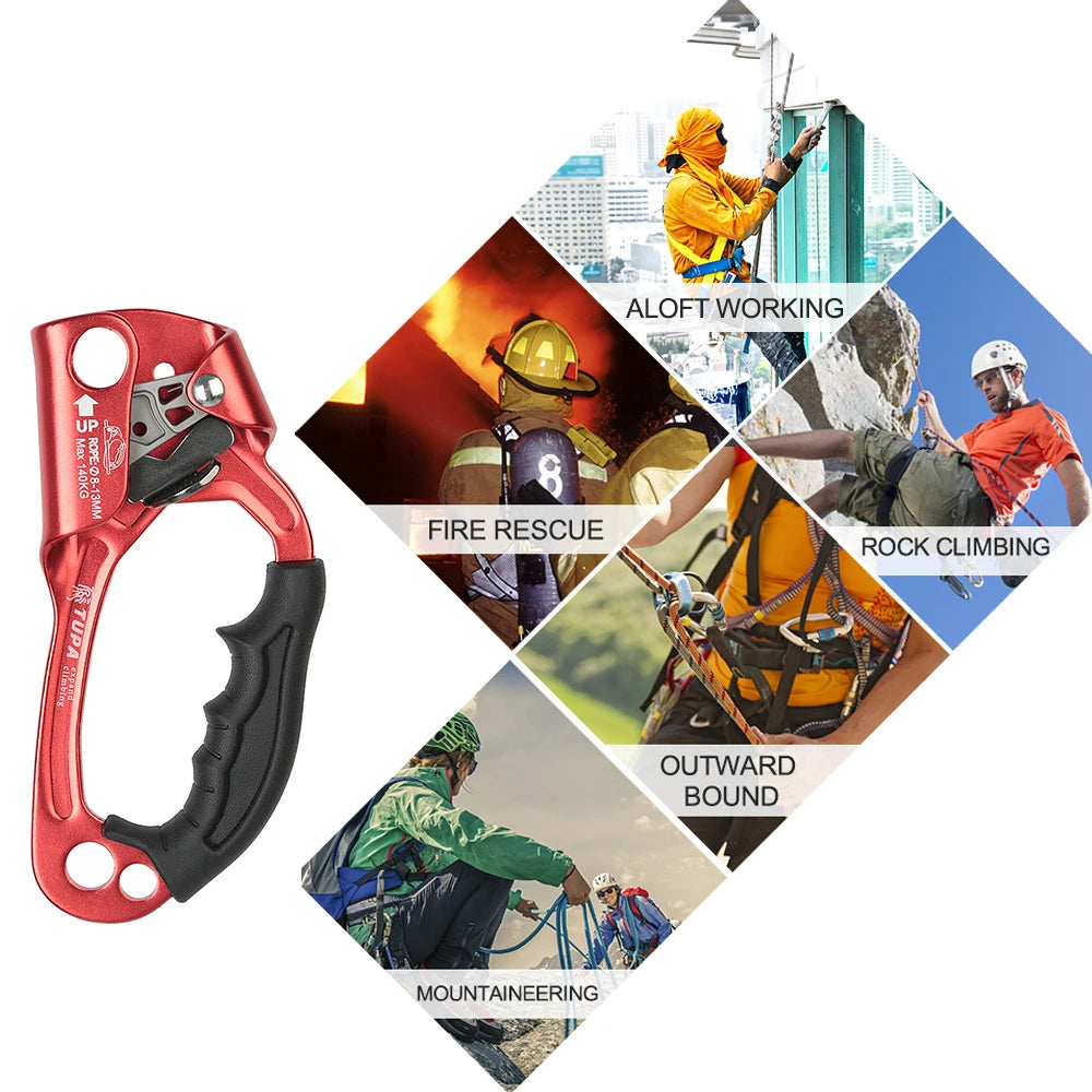 Ascender Climbing Hand Ascender Aluminum  Alloy Rock Climbing Handheld Ascender for Aloft Working Caving Hand Ascender