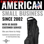 Upgraded Hybrid Luxury Golf Stand Bag, Tour Grade Synthetic Leather w/ScratchGuard, 14 Way Dividers, 2 Cooler Pockets