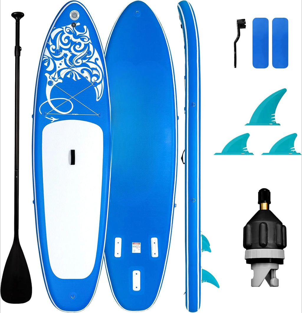 Lite Inflatable Paddle Board Stand Up Paddle Boards, Ultra Light Paddleboard for Adult Wide Stable Design Sup with Accessories