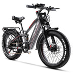 Cybervelo EK9 26"x4.0" 5000w Peak motor, up to 120 Miles Range, 52V 40Ah Battery E-Bike, Luxury Adult Fat Tire Electric Bicycles