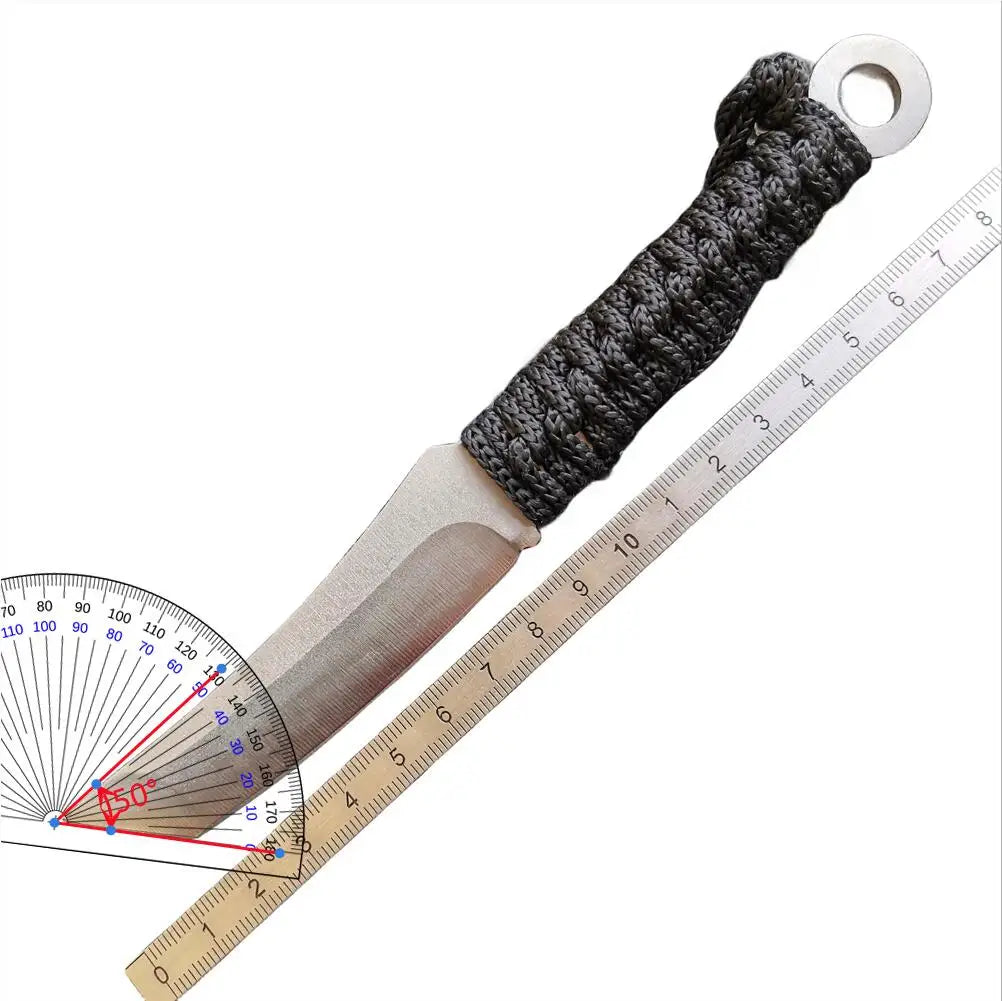 High carbon S.S. Fixed Blade Knife with Sheath and Cord Knife for Hunting Camping