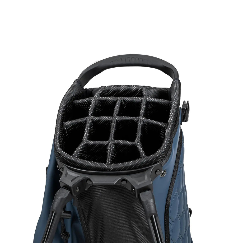 LUX 9.5" 14-Way Hybrid Stand Bag – Lightweight Golf Bag with Stand, Leather Finish, Club Organizer & Removable Panel, Customized