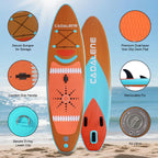 CADALENE 10' Inflatable Stand Up Paddle Board with Premium SUP Paddle Board Accessories, Non-Slip Comfort Deck for Youth & Adult