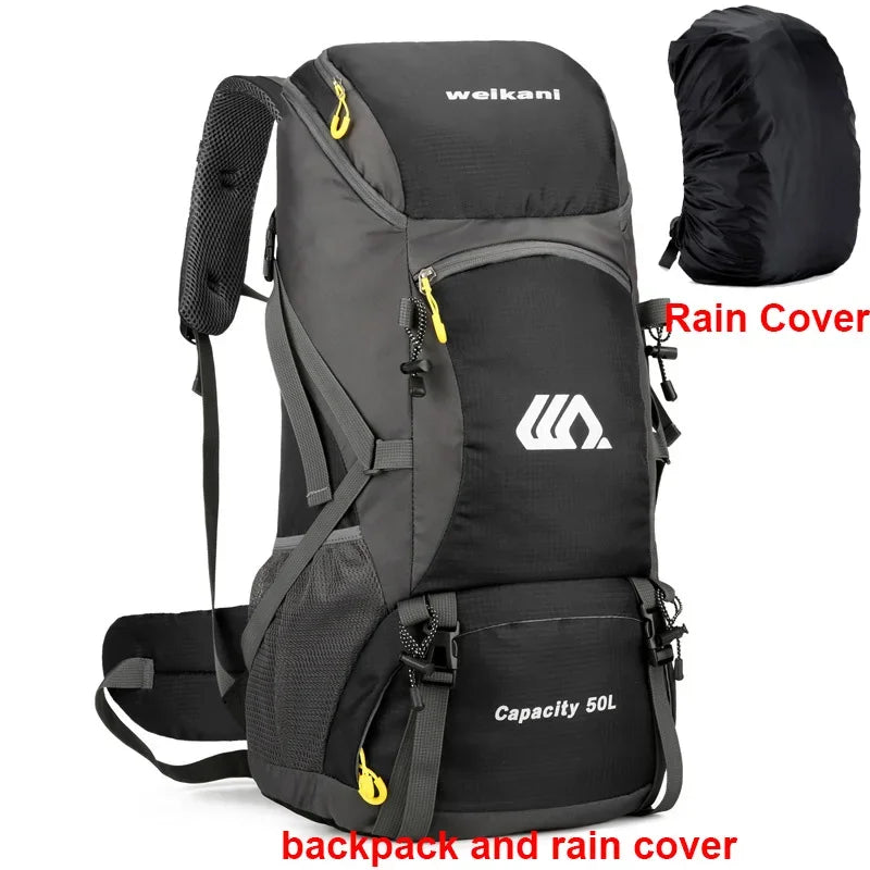 50L Travel Backpack Camping Men Large Hiking Bag