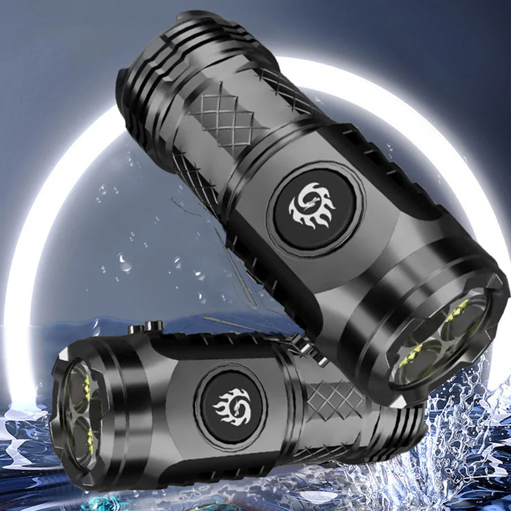 High Power LED Flashlight Torch 20W Powerful Tactical Hunting Light Waterproof High Lumens Mini Flashlights for Hiking Exploring