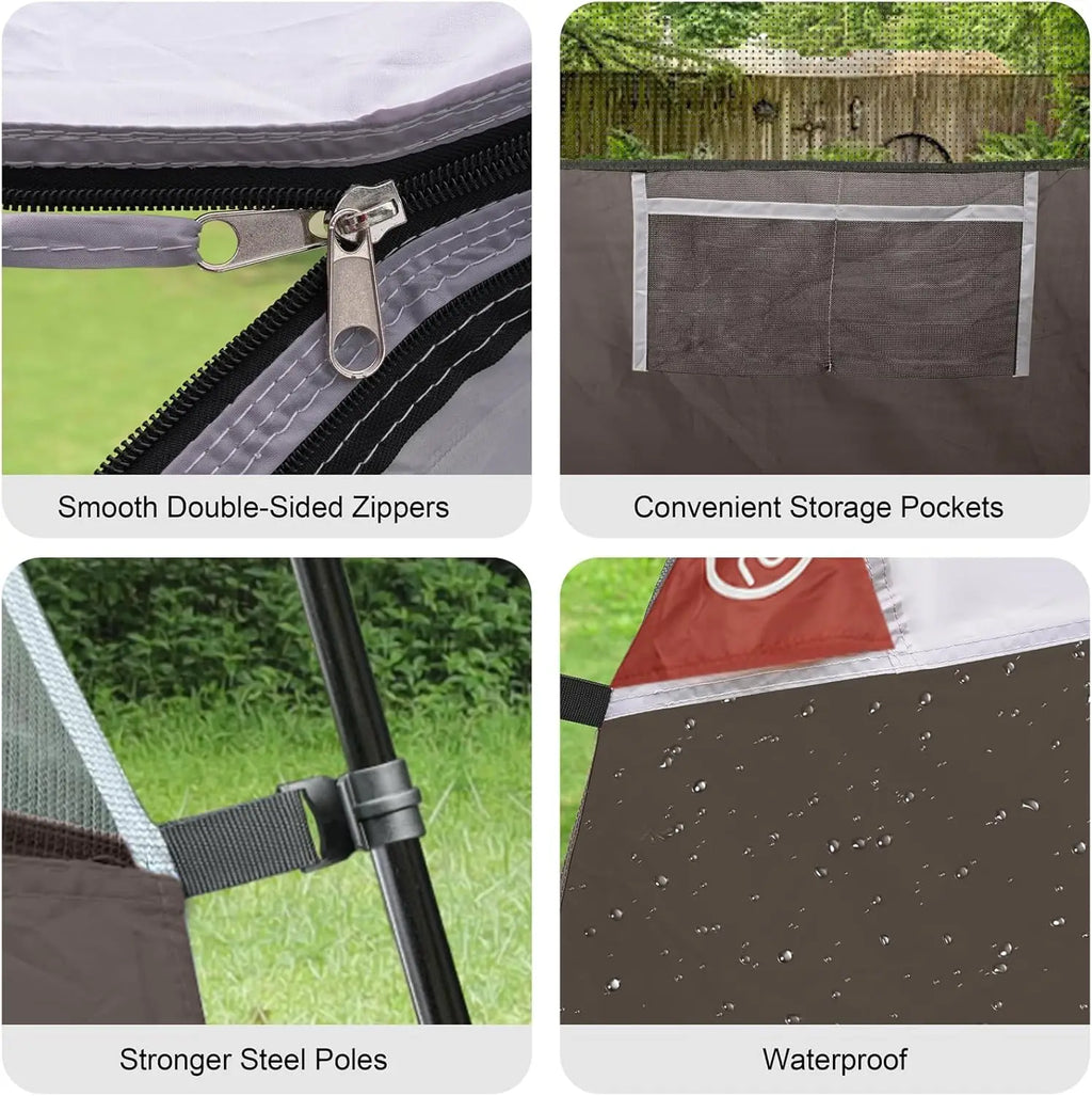 Tents for Camping 6 Person Tent Waterproof Windproof Double Layer Family Camping Tent, Easy Setup