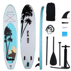 All-Around Inflatable SUP Board 11ft×32in for Adults for Yoga & Fishing on Lakes & Oceans Includes Paddle, Pump, Backpack & fin
