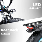 Electric Bike 1000W Motor 48V 20/15AH Lithium Battery E Bike Smart LCD Display 26 Inch All-terrain Fat Tires Electric Bicycle