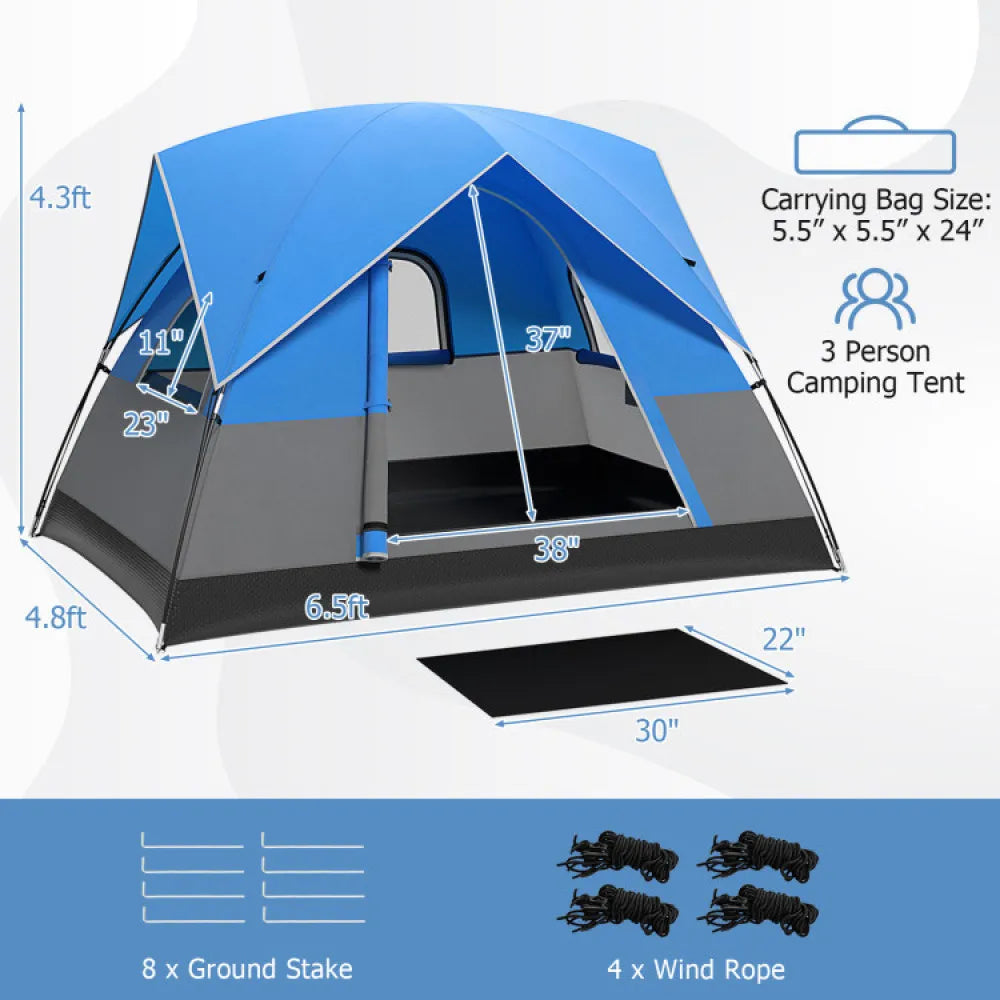 3 Person Outdoor Camping Tent