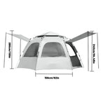 Pop up tents for camping waterproof Portable Windproof tents for 4 person family tent with Skylight and 2 Doors with Poles