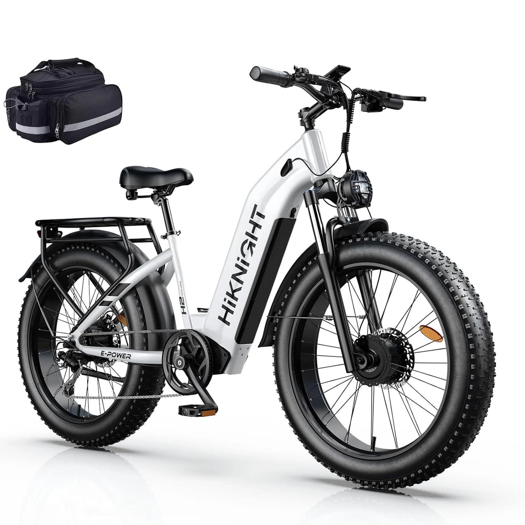 HIKNIGHT H2PRO Dual motor electric bicycle, 26 inch wide tire fast charging version, unisex off-road mountain electric bicycle