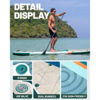 Inflatable Paddle Board 11 '* 34 "* 6" Extra Wide Sup Board, 450lb Capicity Paddle Board for Adults, Suitable for Sea and Lakes