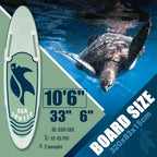 W_Inflatable Stand Up Paddle Board with Premium SUP Paddleboard Accessories, Anti-Slip EVA Deck, 11'/10'6''