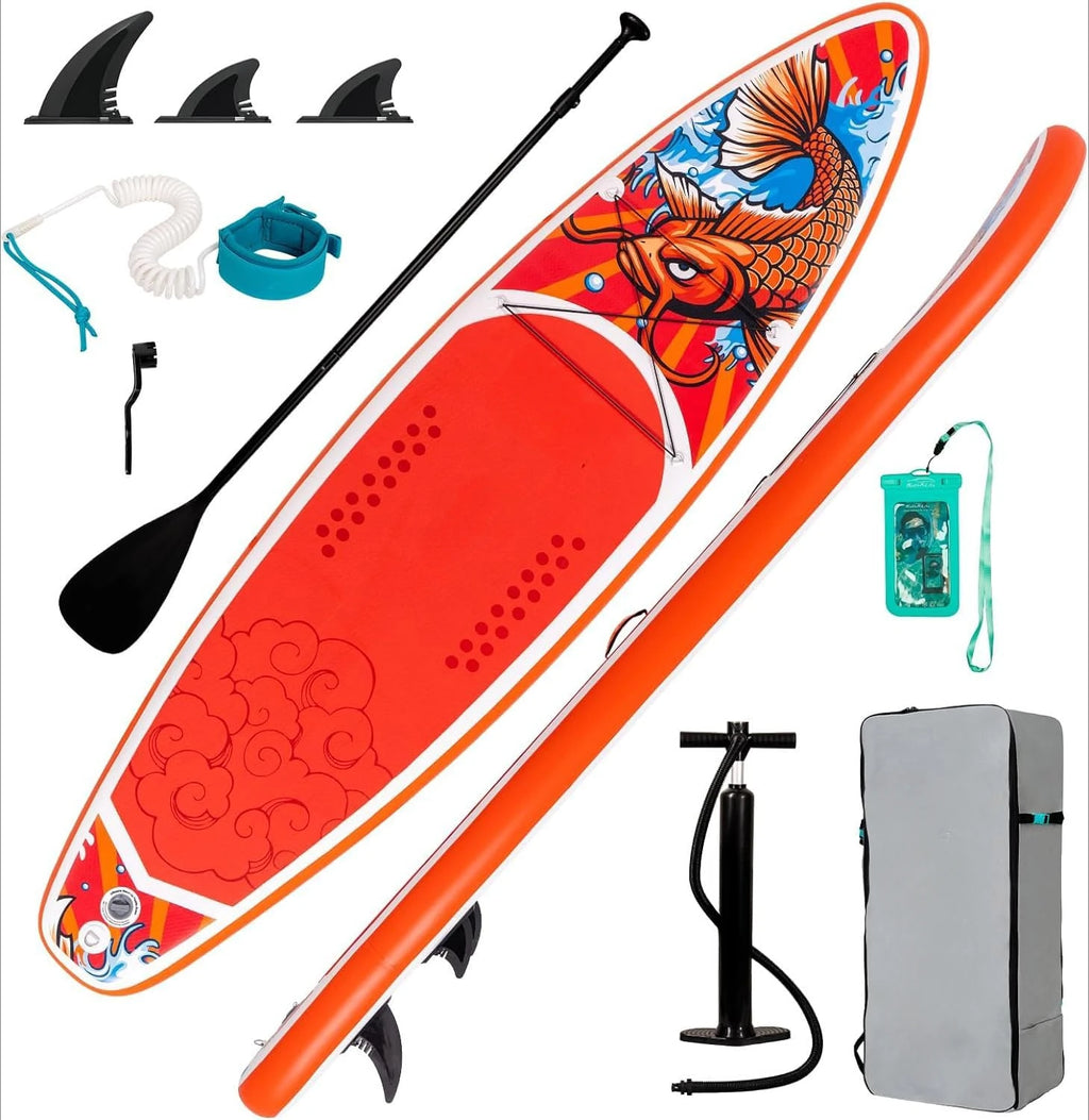 Lite Inflatable Paddle Board Stand Up Paddle Boards, Ultra Light Paddleboard for Adult Wide Stable Design Sup with Accessories