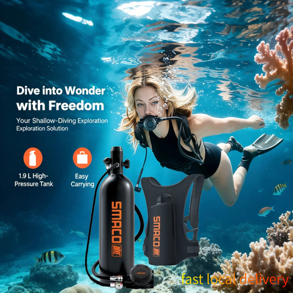 SMACO S700 Plus 1.9L Professional Diving Cylinder Fast Local Dispatch Local Delivery For Deep Diving Outdoor Underwater Sports P