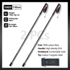 2PCs Trekking Poles Carbon Fiber 115g Ultra-Light Hiking Poles Camping Stick Foldable Walking Cane Travel Outdoor Gear Equipment
