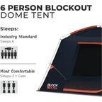 W-Blackout 6 Person & 9 Person Dome Tent