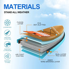 CADALENE 10' Inflatable Stand Up Paddle Board with Premium SUP Paddle Board Accessories, Non-Slip Comfort Deck for Youth & Adult