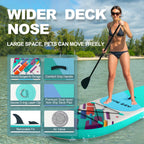9ft 9in Inflatable Stand Up Paddle Board for Adults