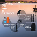 Stand Up Paddle Board 9.9ft x 30in Stable & Lightweight Inflatable SUP for Adults with Full Accessories: Pump, Paddle, and Bag.