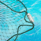 3*20m/10*65ft Fishing Net with Weight & Float Fishing Drag Net 0.59in Fishing Mesh Bag Hand Throw Net for Seining Minnows Shiner