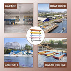 Heavy Duty Kayak Storage Rack with Wheels and Adjustable Feet Garage Outdoor Kayak Stand Holder for Kayaks Canoes Surfboard and