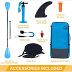 H-Inflatable Paddle Board 10'6'Capacity 2-in-1 SUP/Kayak with Adjustable Seat,Electric Pump Adapter,Non-Slip Diamond Deck Travel