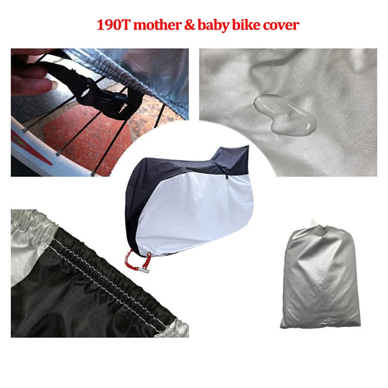 Bicycle Cover For Large Size Mum&Baby Cycling Protective Anti-dust Case Sunscreen Waterproof Durable MTB Bike Covers Accessories