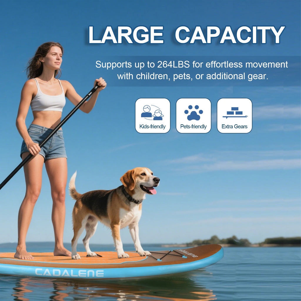 CADALENE Inflatable Stand Up Paddle Board, Durable, Lightweight SUP PaddleBoards for Youth & Adults