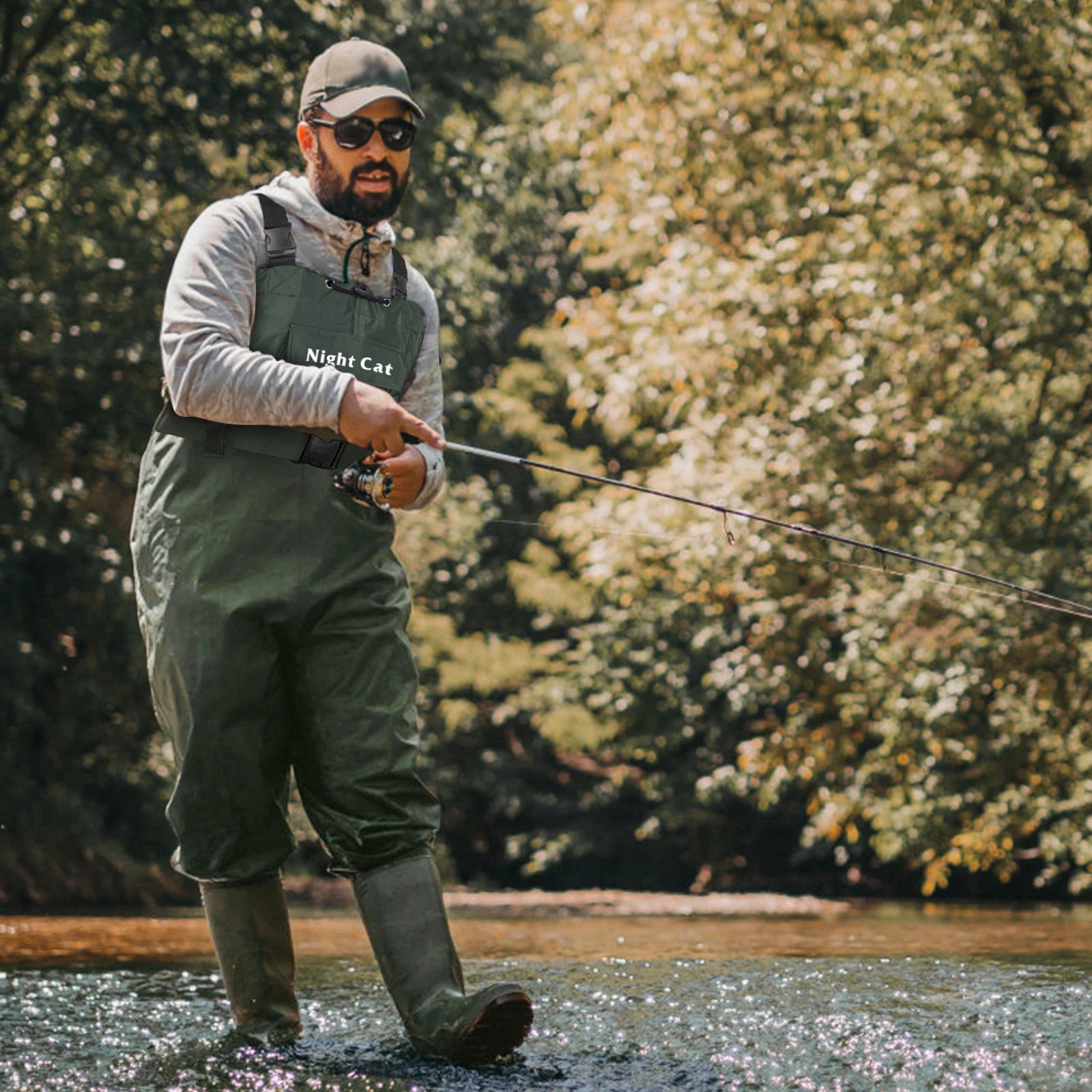 Lightweight Fishing Waders Full Waterproof Breathable Diving Pants Pvc Rubber Fly Fishing Hunting Chest Waders With Boots