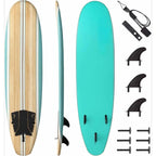 7 ft Soft Top Foam Beginner Surfboard for Adults and Kids Perfect Longboard for Surfing Beach Fun and Water Sports Lightweight