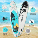 Portable Inflatable Stand Up Paddle Board 10'6"×32"×6", Premium PVC, Full Kit for Adults/Youth