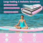 GYMAX 11' x 6" Inflatable Stand Up Paddle Board w/ SUP Accessories,Removable Fin,Paddle,Pump,Blow Up Paddle Boards Standing Boat