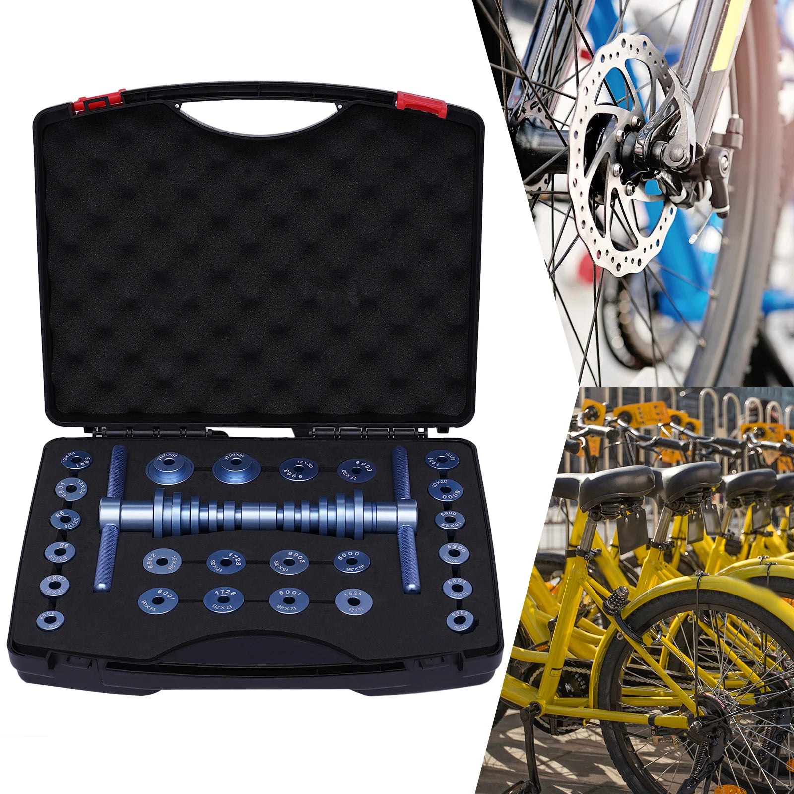 Bicycle Bearing Press Set, Drift Bike Tool Kit Set, Turning Point for Wheels Hub Universal Cycle Bearing Press Set