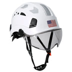 CE Safety Helmets w/ Goggle Reflective Stickers ABS Engineer Construction Work Cap ANSI Industrial Head Protection Hard Hat