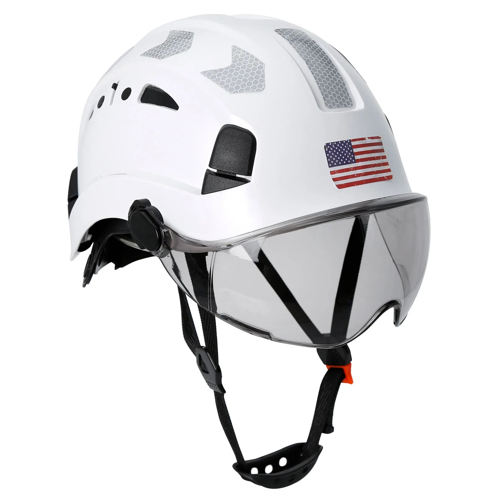CE Safety Helmets w/ Goggle Reflective Stickers ABS Engineer Construction Work Cap ANSI Industrial Head Protection Hard Hat