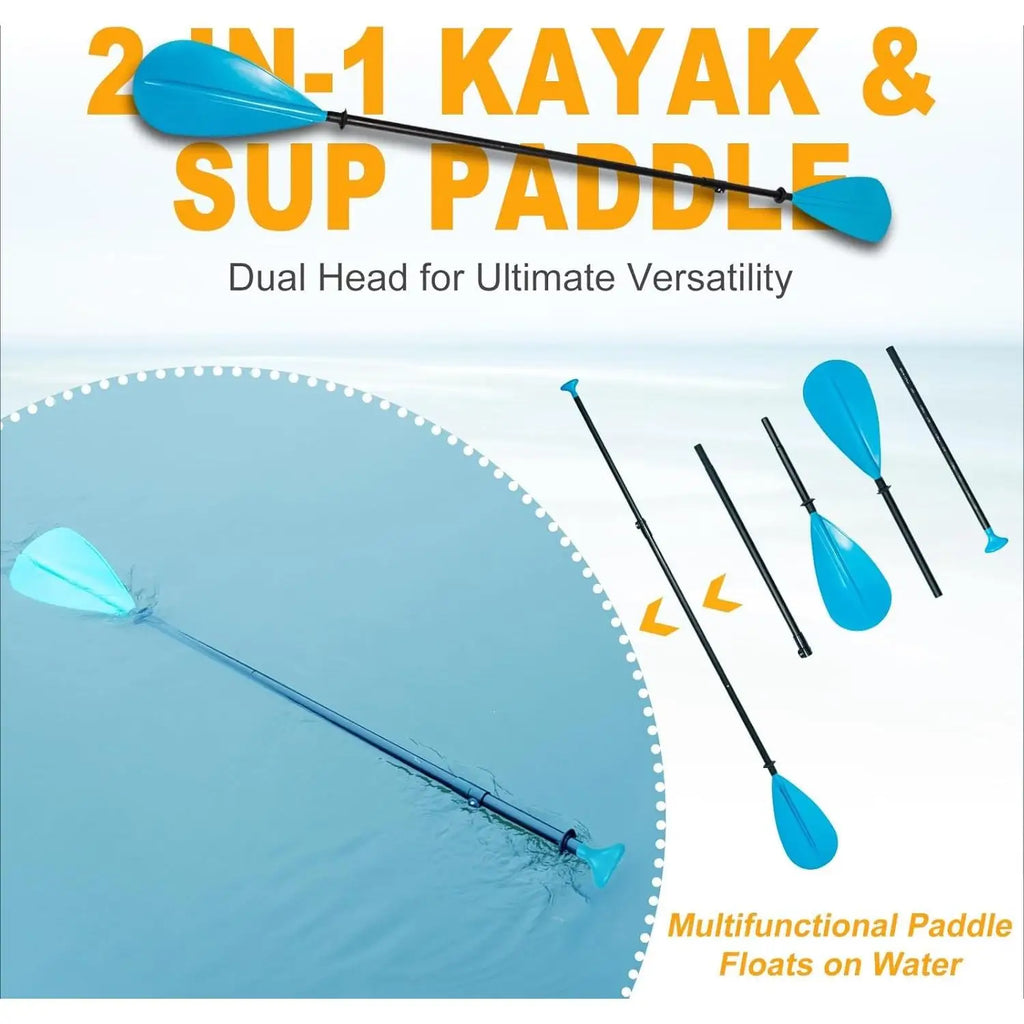 H-Inflatable Paddle Board 10'6'Capacity 2-in-1 SUP/Kayak with Adjustable Seat,Electric Pump Adapter,Non-Slip Diamond Deck Travel